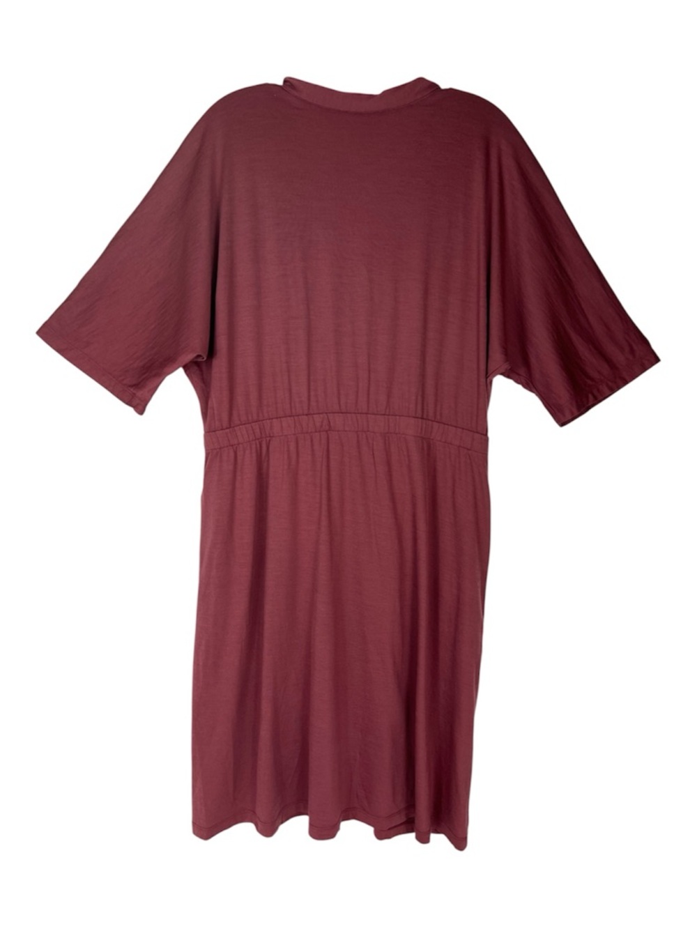 Wool& Sz XL Amalya Dress Merino Wool/Nylon Button Front Berry - Picture 2 of 12